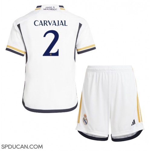 Dječji Nogometni Dres Real Madrid Daniel Carvajal #2 Domaci 2023-24 Kratak Rukav (+ Kratke hlače)